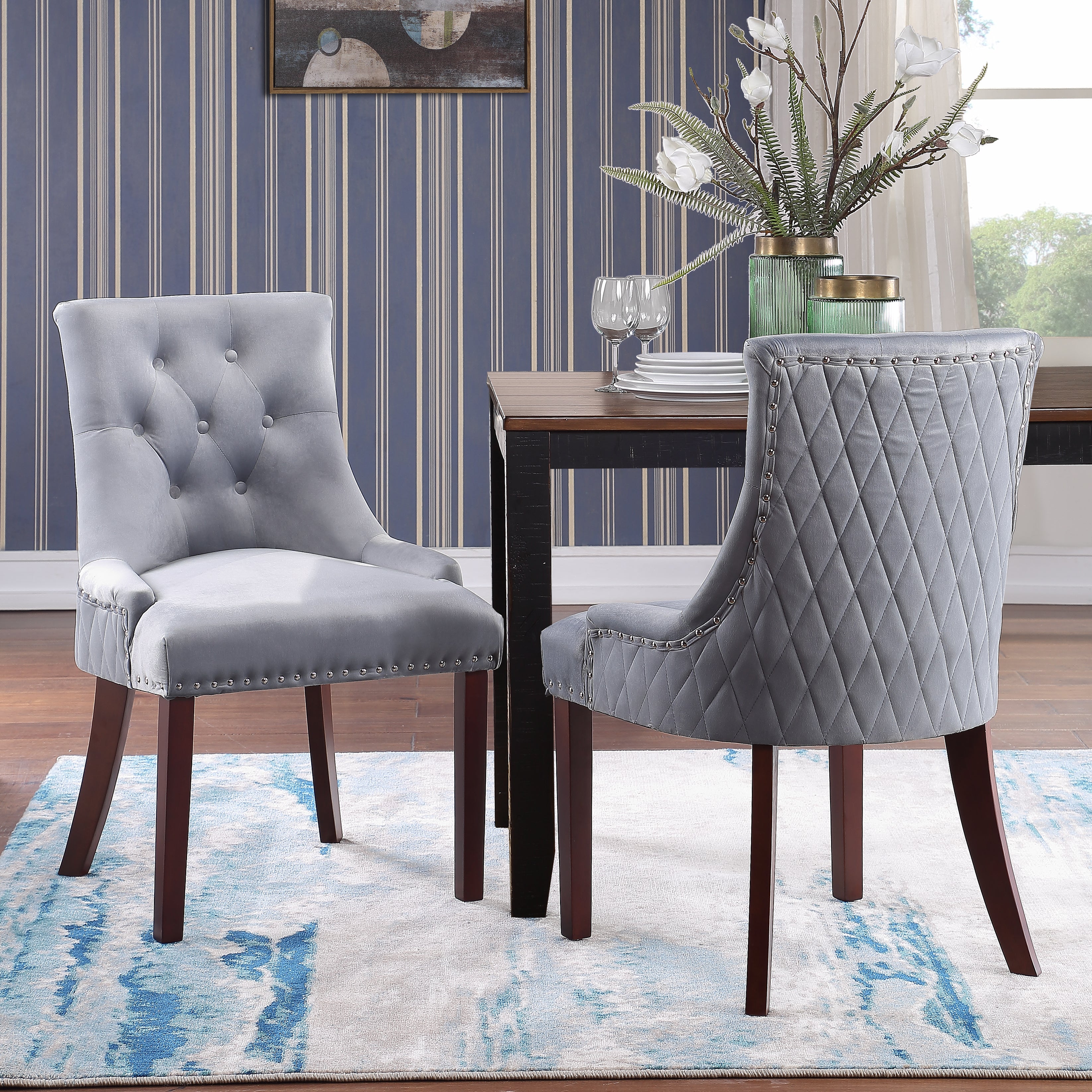 Lemele Velvet Dining Chairs (Set of 2)