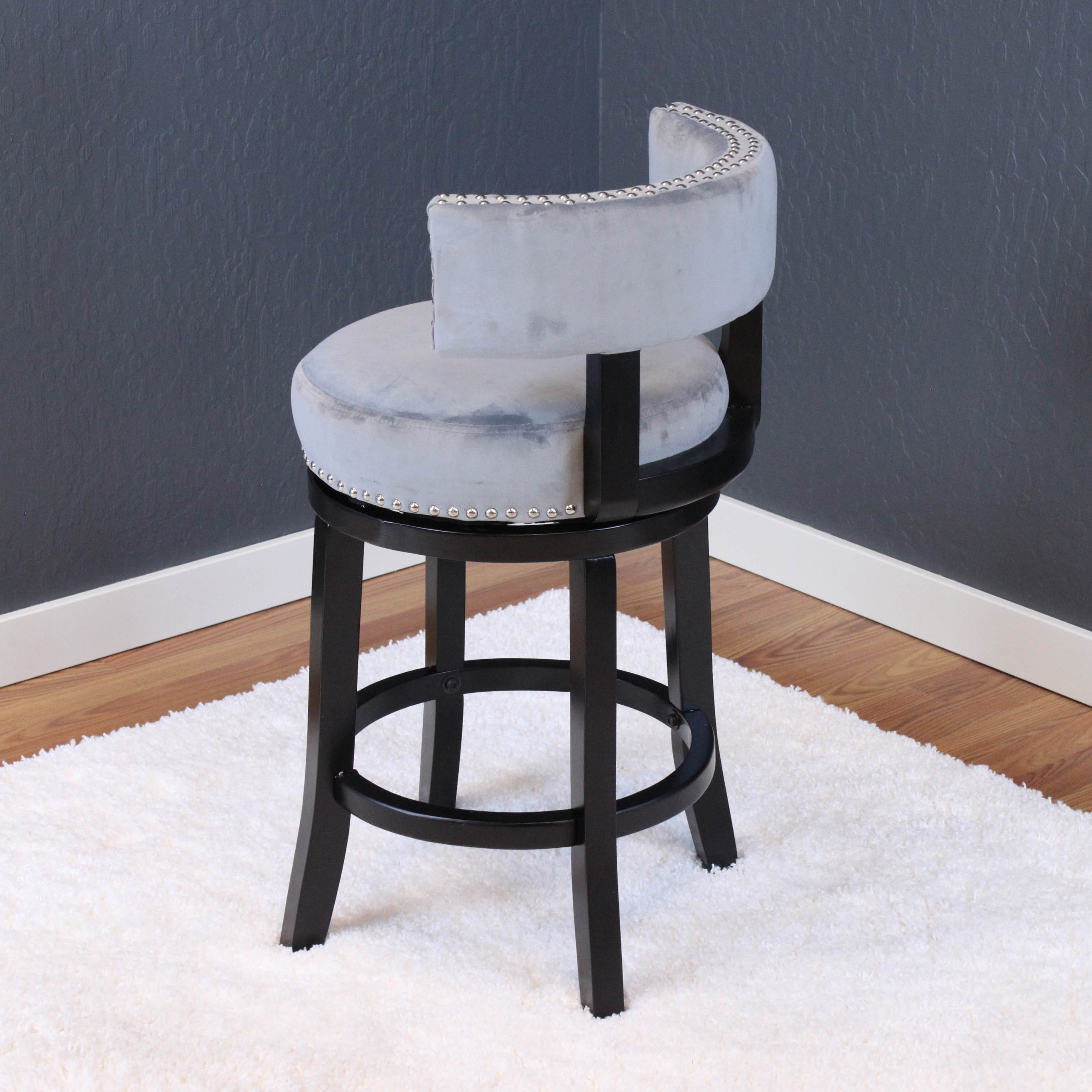 Mossoro Velvet Swivel Counter Chair