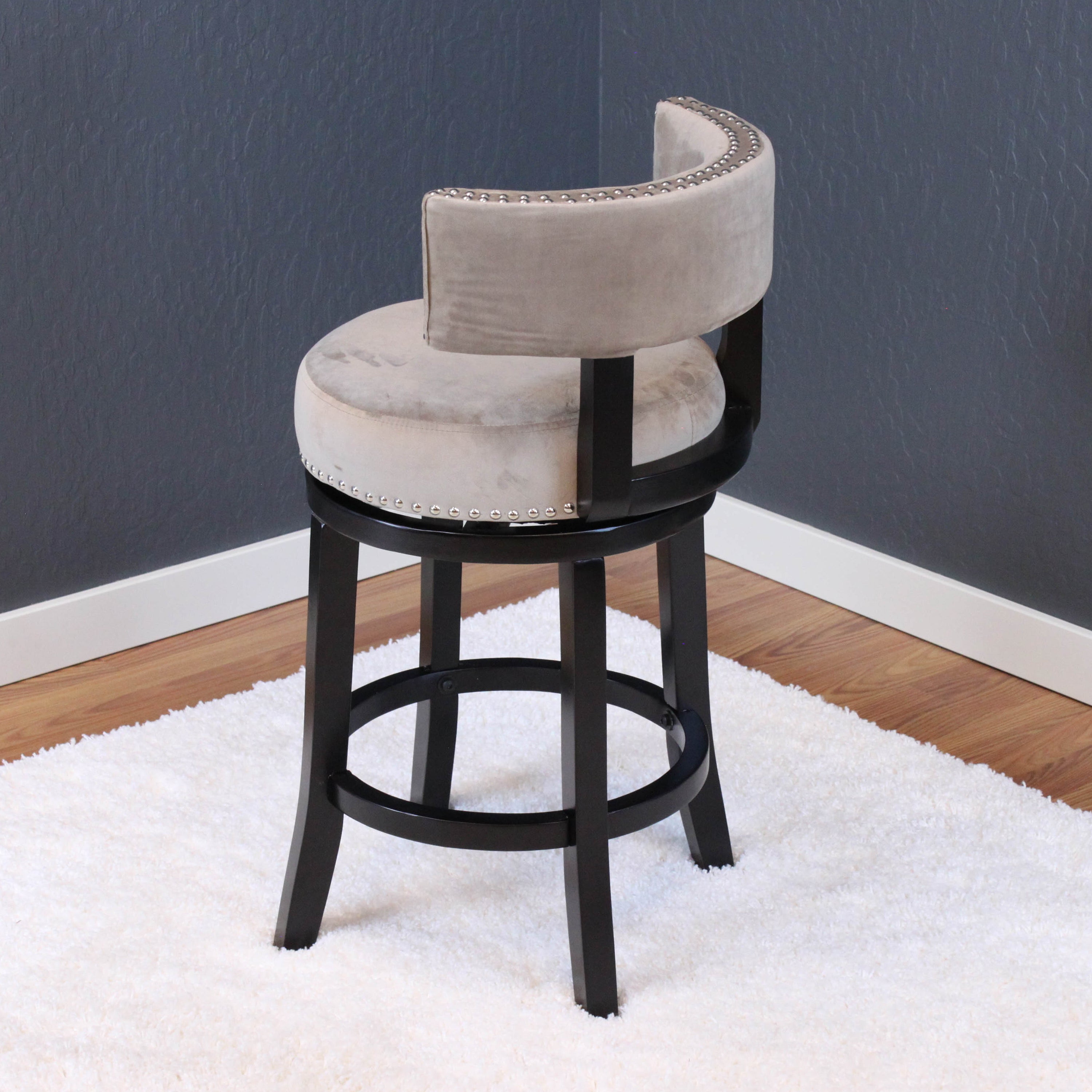 Mossoro Velvet Swivel Counter Chair