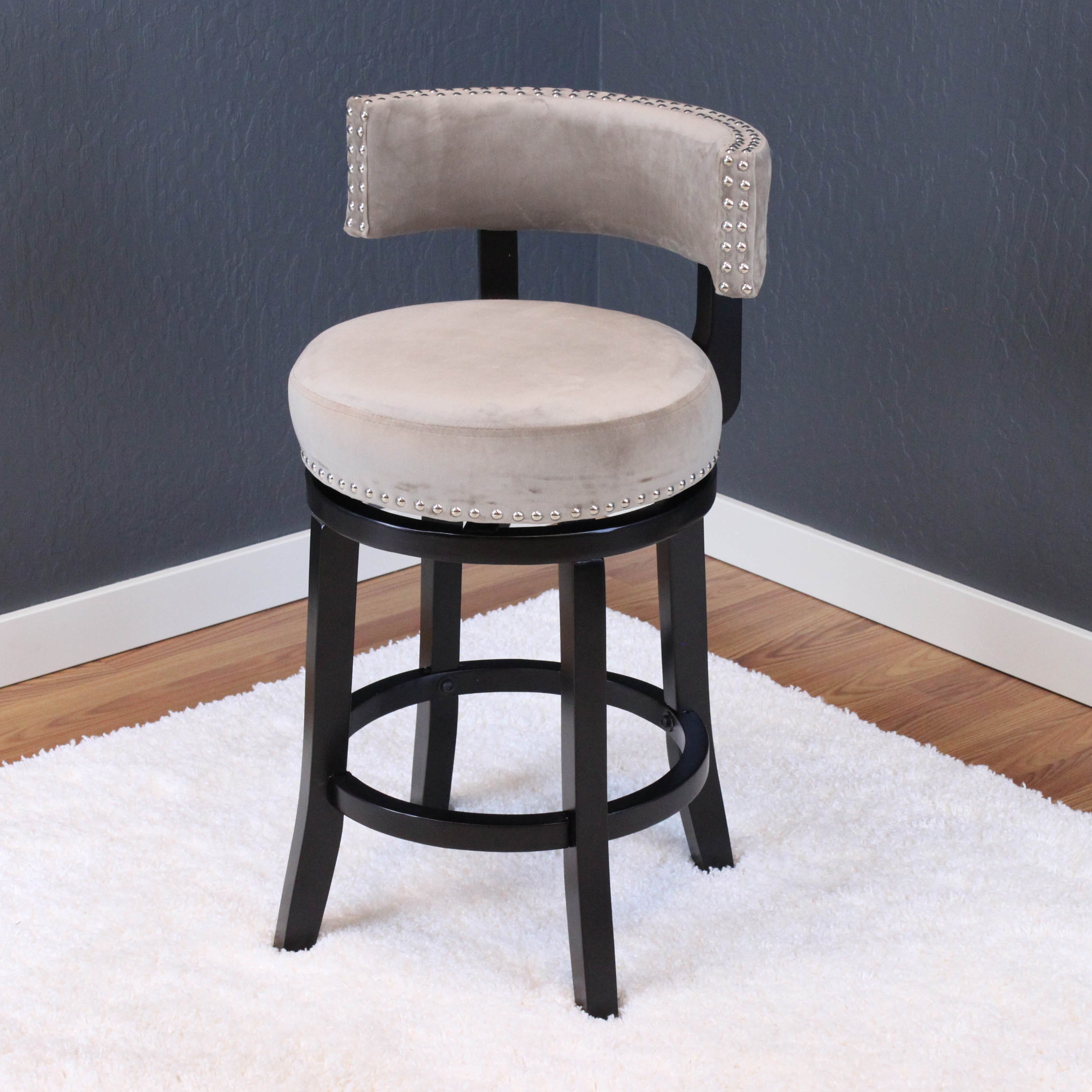 Mossoro Velvet Swivel Counter Chair