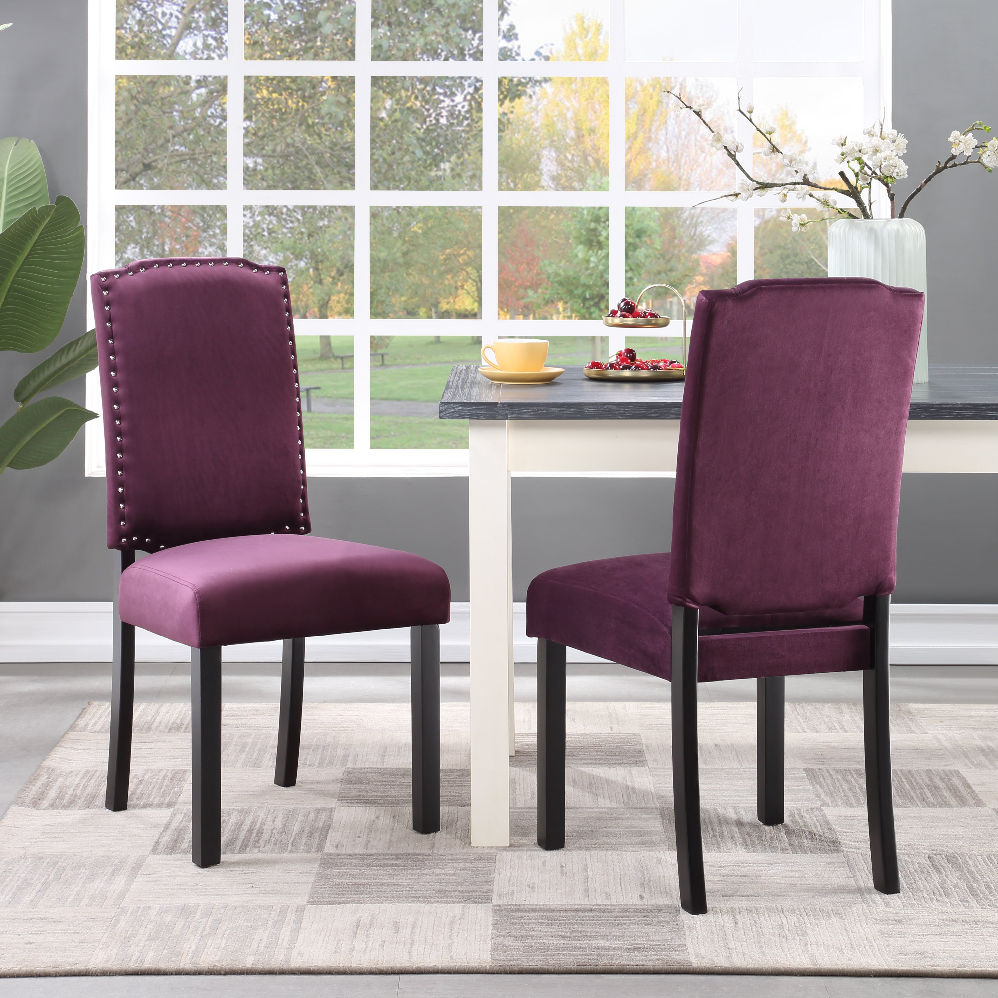 Ellica Velvet Dining Chairs (Set of 2)
