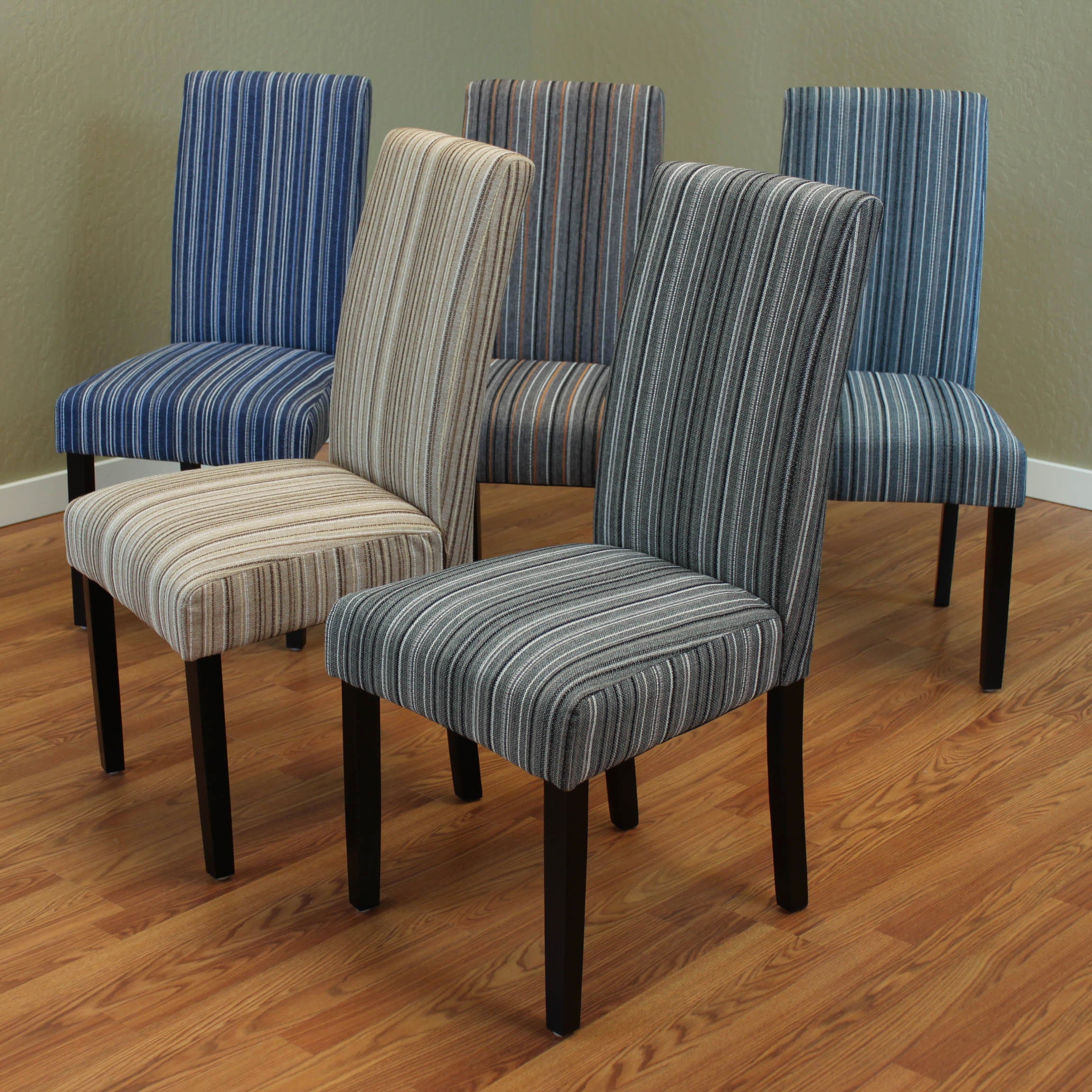 Seville Stripe Fabric Dining Chairs (Set of 2)