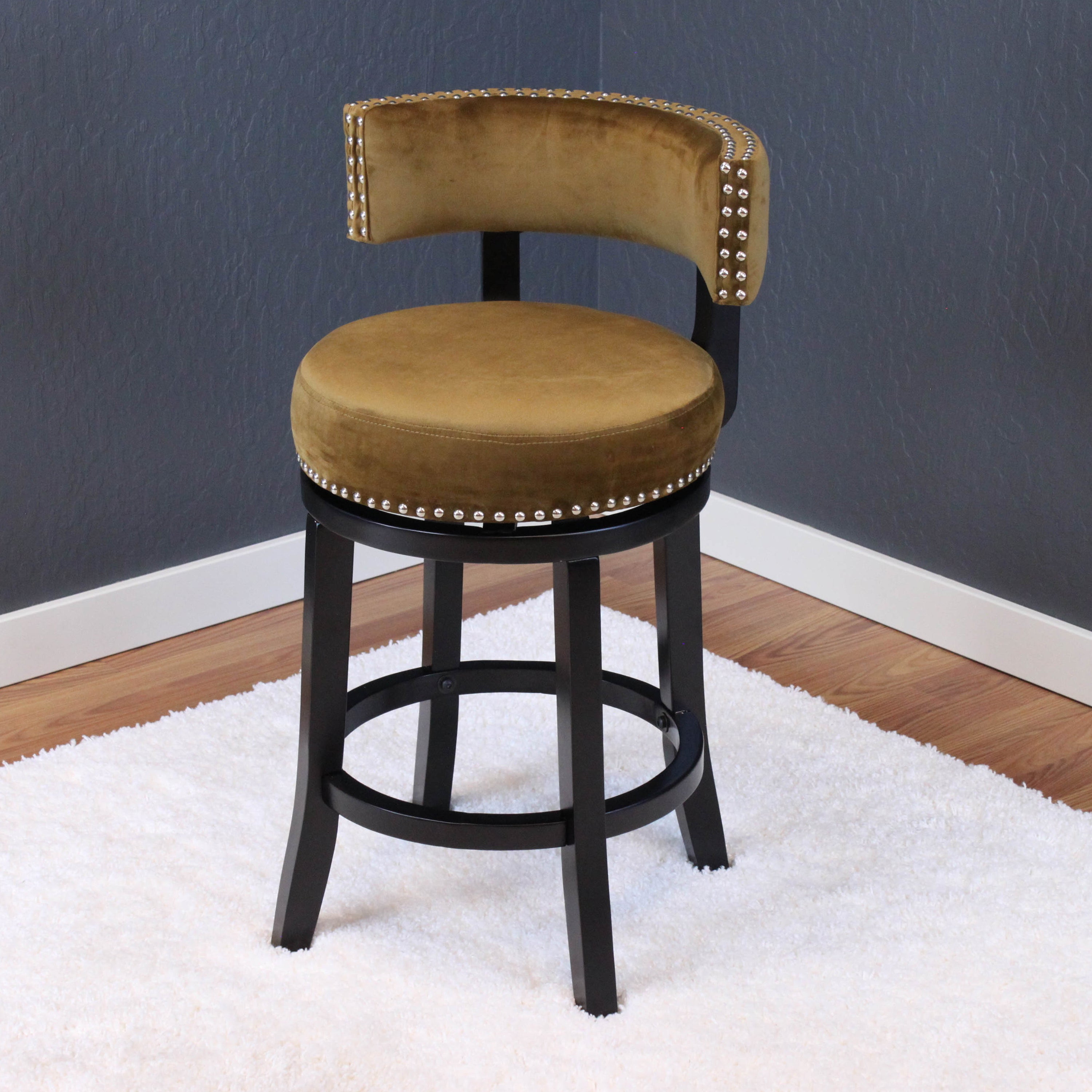 Mossoro Velvet Swivel Counter Chair